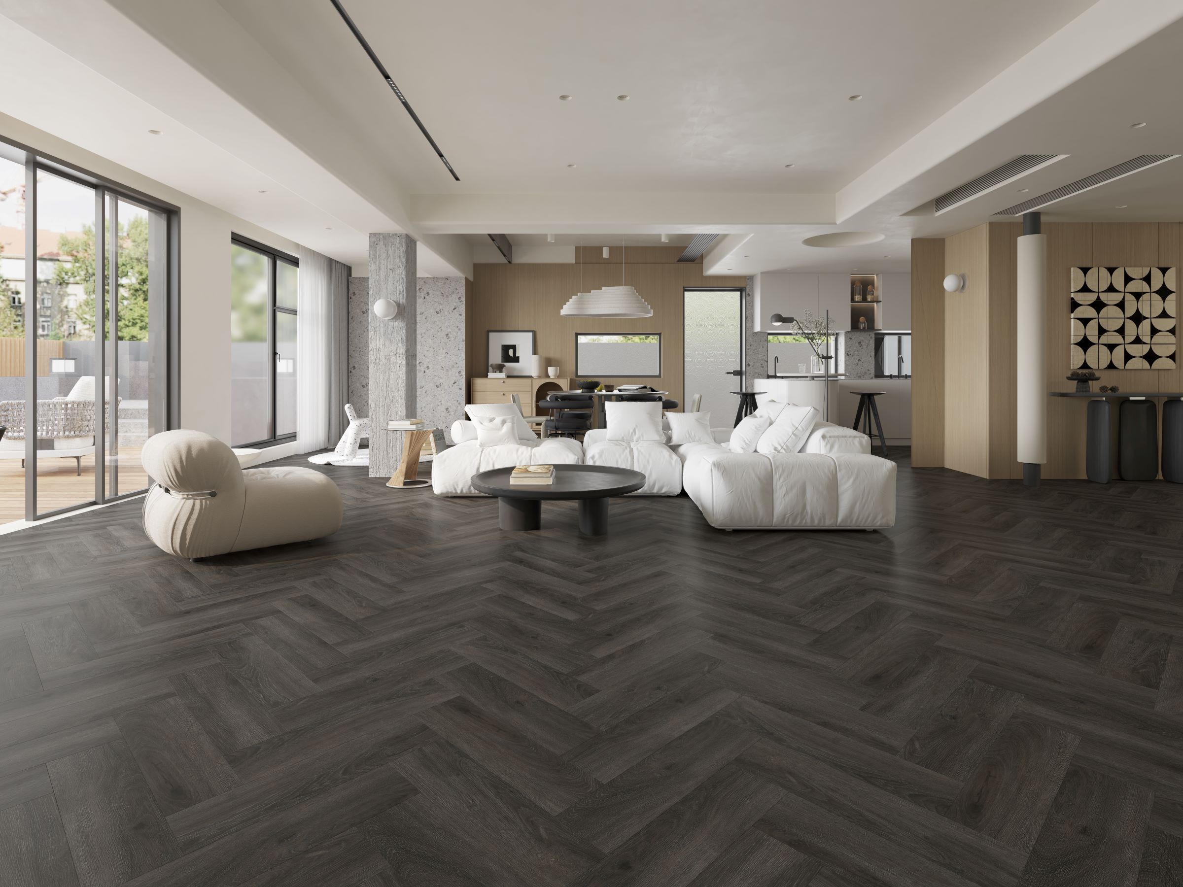 Кварцвинил AceFloor Ace Home Collection E-002-20 Дуб Морёный/ёлка