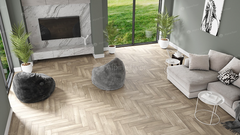Кварцвинил Alpine Floor Parquet Lvt Eco 16-5 Дуб Натуральный Отбеленный