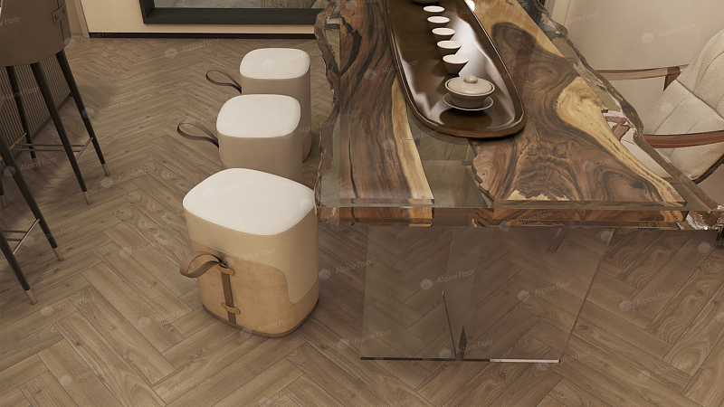 Ламинат AlpineFloor Herringbone 12 LF105-09 Дуб Каламбрия