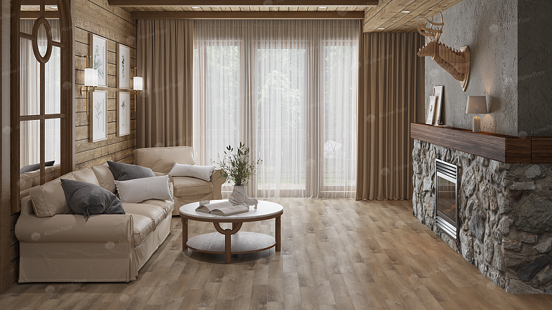 Кварцвинил Alpine Floor Премиальный паркет (Parquet Premium) Eco 19-17 Дуб Природный Изысканный